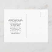 Eenvoudige en moderne gezinshereniging | Chalkboar Uitnodiging Briefkaart (Achterkant)