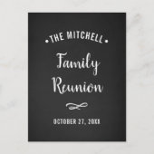 Eenvoudige en moderne gezinshereniging | Chalkboar Uitnodiging Briefkaart (Voorkant)