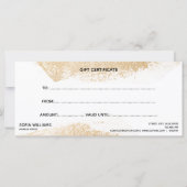 Eenvoudige en moderne Gold Certificate Cadeaukaart (Achterkant)