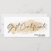 Eenvoudige en moderne Gold Certificate Cadeaukaart (Voorkant)