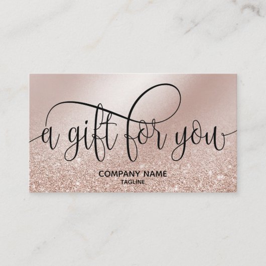 Eenvoudige en moderne Gold Certificate Cadeaukaart Visitekaartje (Voorkant)