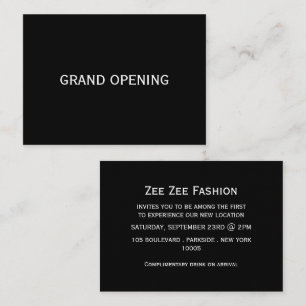 Eenvoudige en moderne Grand Opening Ceremony-kaart Visitekaartje
