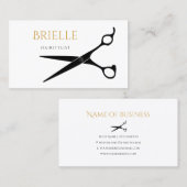 Eenvoudige en moderne haarsnijscharen Haarstylist Visitekaartje (Voorkant / Achterkant)
