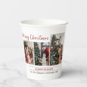 Eenvoudige en moderne kerst familie foto collage papieren bekers (Achterkant)