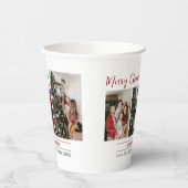 Eenvoudige en moderne kerst familie foto collage papieren bekers (Links)