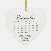 Eenvoudige en moderne kerstdag keramisch ornament (Voorkant)