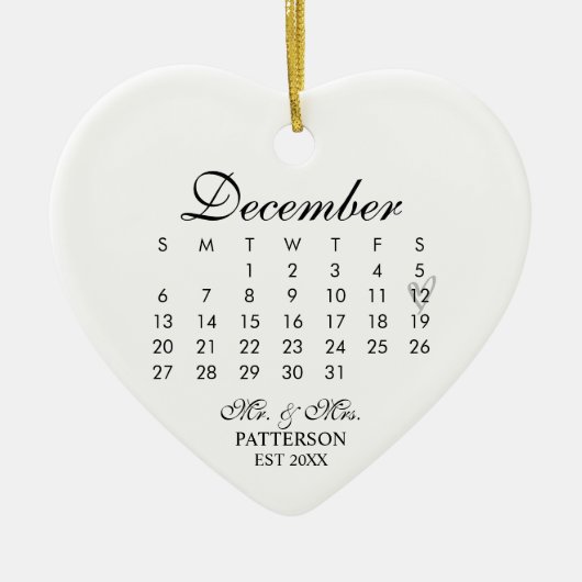 Eenvoudige en moderne kerstdag keramisch ornament (Voorkant)