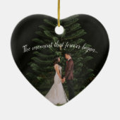 Eenvoudige en moderne kerstdag keramisch ornament (Achterkant)