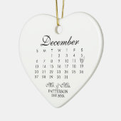 Eenvoudige en moderne kerstdag keramisch ornament (Links)