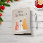 Eenvoudige en moderne kerstkaart. feestdagen kaart