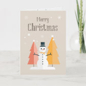 Eenvoudige en moderne kerstkaart. feestdagen kaart (Voorkant)