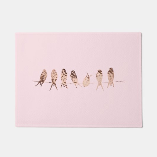 Eenvoudige en moderne koperen vogels | Deurmat (Voorkant)