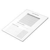 Eenvoudige en moderne maandelijkse boekenpagina's notitieblok (Schuin)