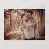 Eenvoudige en moderne minimalistische trouwfotogra uitnodiging briefkaart (Achterkant)