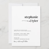 Eenvoudige en moderne moderne fotobruiloft kaart (Voorkant)