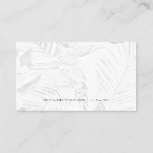 Eenvoudige en moderne Paarse Palm Print Loyalty Ka (Achterkant)