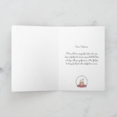 Eenvoudige en moderne partnernaam Vrolijk kerstfee Feestdagen Kaart (Binnen)