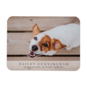 Eenvoudige en moderne persoonlijke fotokaart magneet (Horizontaal)