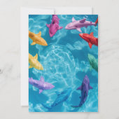 Eenvoudige en moderne pool party uitnodiging (Achterkant)