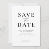 Eenvoudige en moderne Save the Date met foto Kaart (Voorkant)