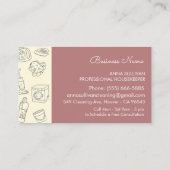 Eenvoudige en moderne schoonmaak van huizen visitekaartje (Achterkant)