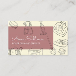 Eenvoudige en moderne schoonmaak van huizen visitekaartje