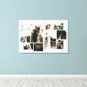 Eenvoudige en moderne trouwfotocollage canvas afdruk (Insitu (Houten vloer))