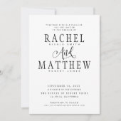 Eenvoudige en moderne uitnodiging tot bruiloft (Voorkant)