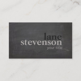Eenvoudige en moderne vet typografie rustiek zwart visitekaartje