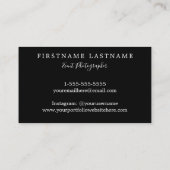 Eenvoudige en moderne Visitekaartjes voor fotograa (Achterkant)