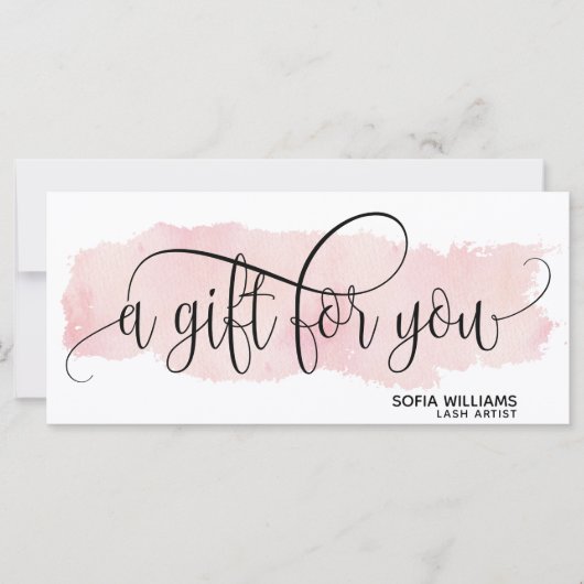 Eenvoudige en moderne, wazige roze certificaatkaar (Voorkant)