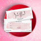 Eenvoudige en moderne, wazige roze certificaatkaar