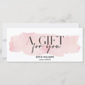 Eenvoudige en moderne, wazige roze certificaatkaar (Voorkant)