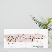 Eenvoudige en moderne, wazige roze certificaatkaar (Staand voorkant)