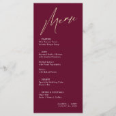 Eenvoudige en moderne wijn- en goudweduwenmenu-Kaa Menu (Voorkant)