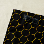 Eenvoudige en moderne zwarte honingraat Aangepaste Strandlaken (In situ)