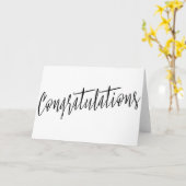 Eenvoudige en mooie kalligrafie "Gelukwensen " Kaart (Gele Bloem)