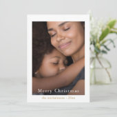 Eenvoudige en mooie stippen Kerstmis foto Feestdagenkaart (Staand voorkant)