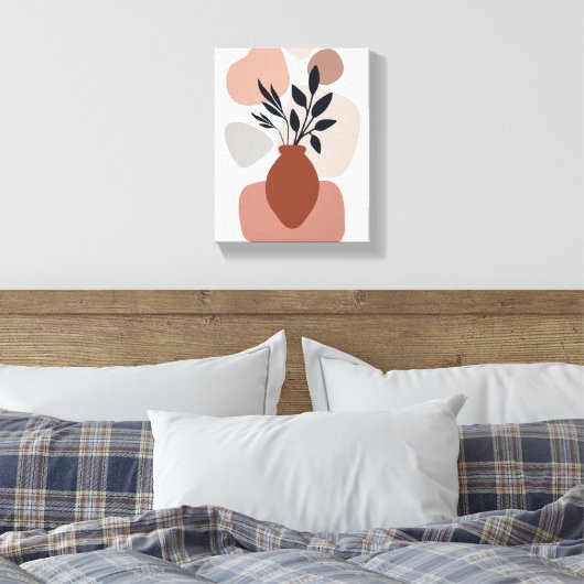 eenvoudige en mooie vaas, canvas afdruk (Insitu (Slaapkamer))