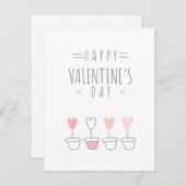 eenvoudige en mooie Valentijnsdag Feestdagenkaart (Voorkant / Achterkant)