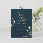 Eenvoudige en prachtige bruiloft uitnodiging (Staand voorkant)