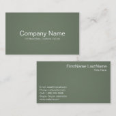 Eenvoudige en professionele groene Visitekaartjes (Voorkant / Achterkant)