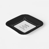 Eenvoudige en romantische harten Black Wedding Papieren Bordje (Gebogen)