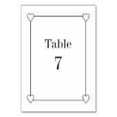 Eenvoudige en romantische harten bruiloft wit kaart (Achterkant)