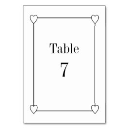 Eenvoudige en romantische harten bruiloft wit kaart