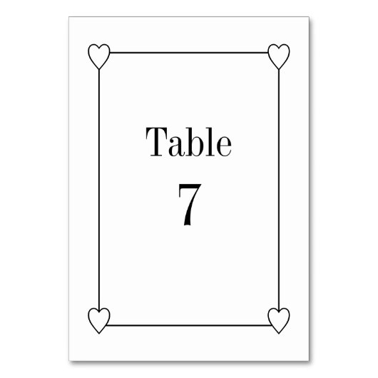 Eenvoudige en romantische harten bruiloft wit kaart (Voorkant)