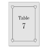 Eenvoudige en romantische harten Lichtgrijze bruil Kaart (Achterkant)