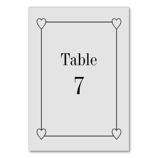 Eenvoudige en romantische harten Lichtgrijze bruil Kaart (Voorkant)