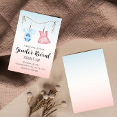 Eenvoudige en schattige Gender Reveal Party uitnod Kaart