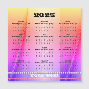Eenvoudige en Schattigee Kalender 2025 Magnetische
